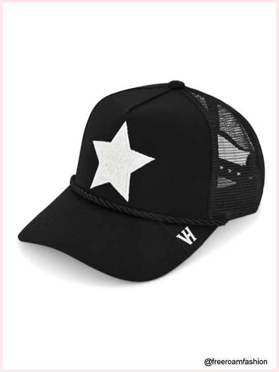 Vintage Havana Star Pearl Trucker Hat Mesh Snapback Baseball Cap main image 4